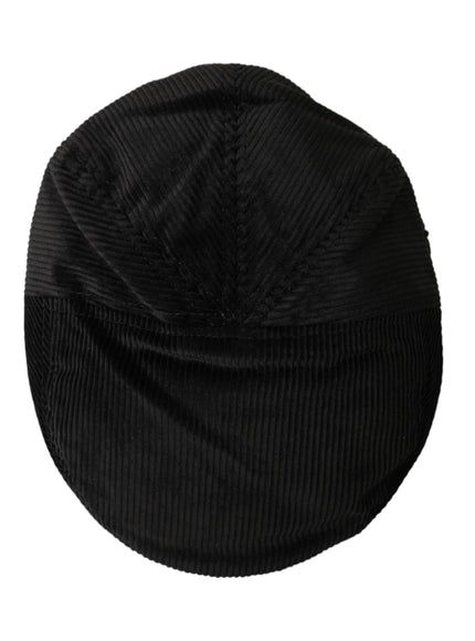 a black beanie hat on a white background