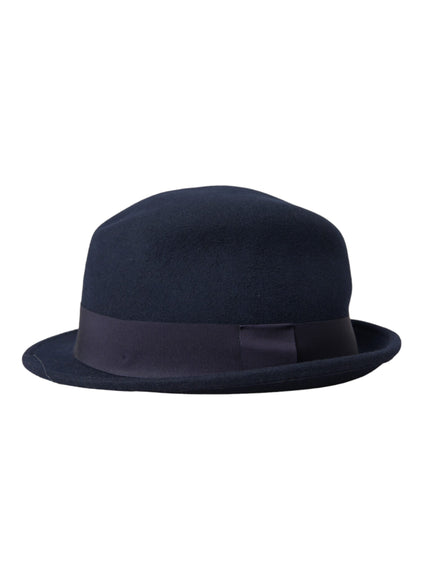 a black hat with a bow on it