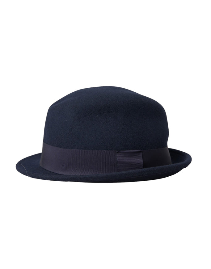 a black hat with a bow on it