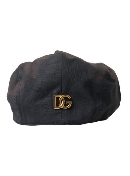 a black hat with a gold g on it