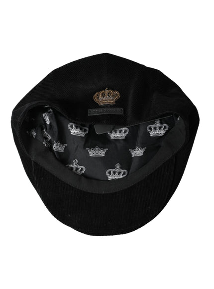 a black hat with a crown on it