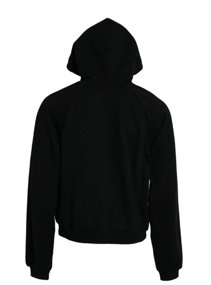 a black sweatshirt with a hoodie on it