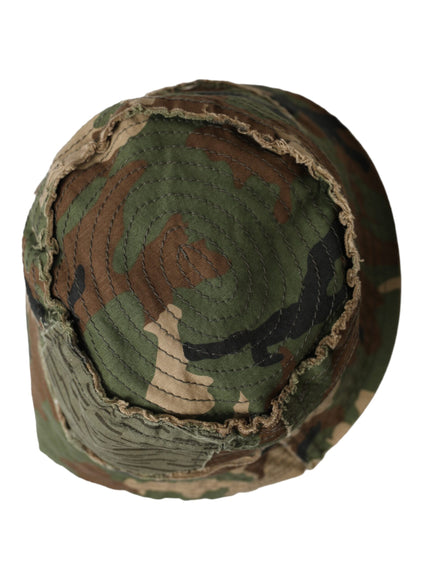 a camo cap with a hole in the middle