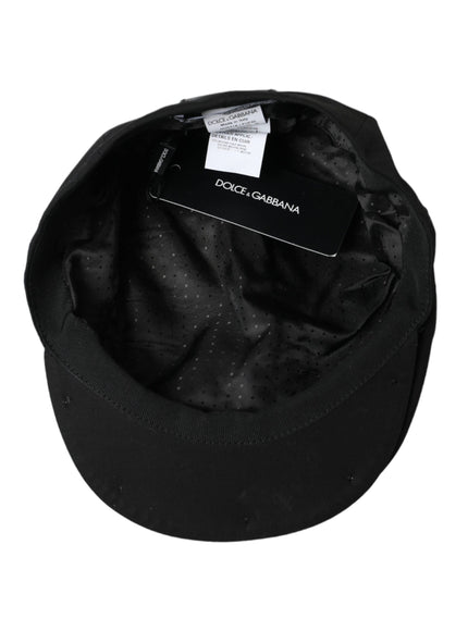 a black hat with a tag on it