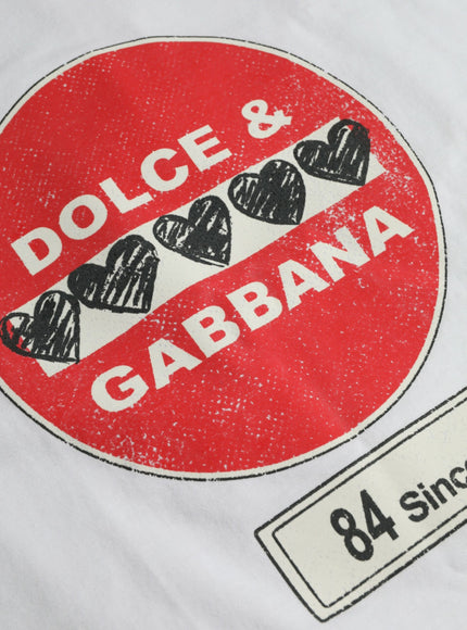 Detailed view of Dolce & Gabbana T-shirt red heart graphic