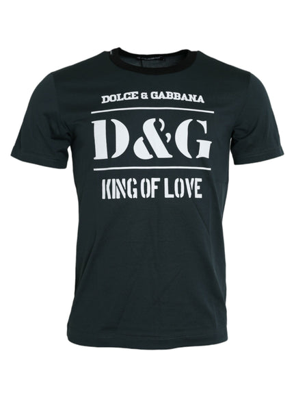 Dolce & Gabbana blue logo print crewneck T-shirt front