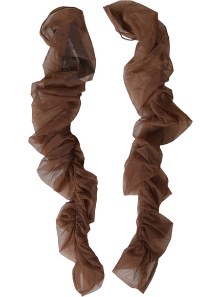 a brown scarf is shown on a white background