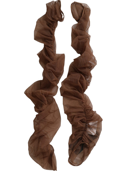 a brown scarf is shown on a white background