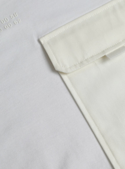 Close-up of pocket on Dolce & Gabbana white T-shirt