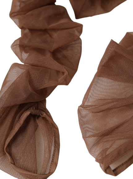 a close up of a brown scarf on a white background