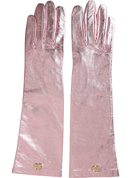 a pair of pink gloves on a white background