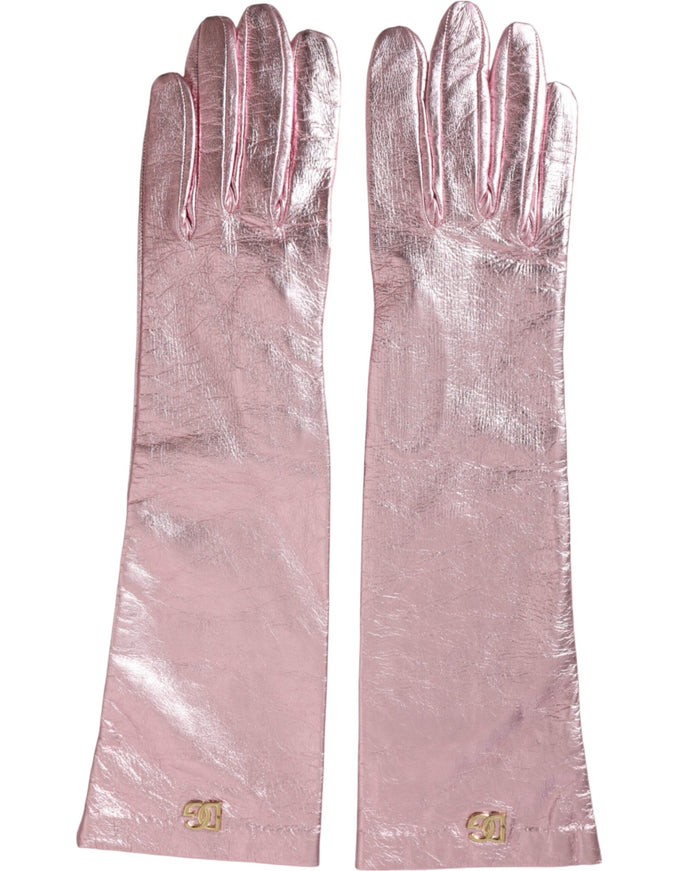 a pair of pink gloves on a white background