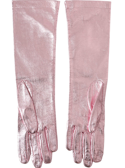 a pair of pink gloves on a white background