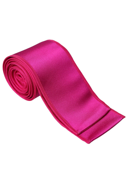 Rolled fuchsia pink silk waist belt by Dolce & Gabbana