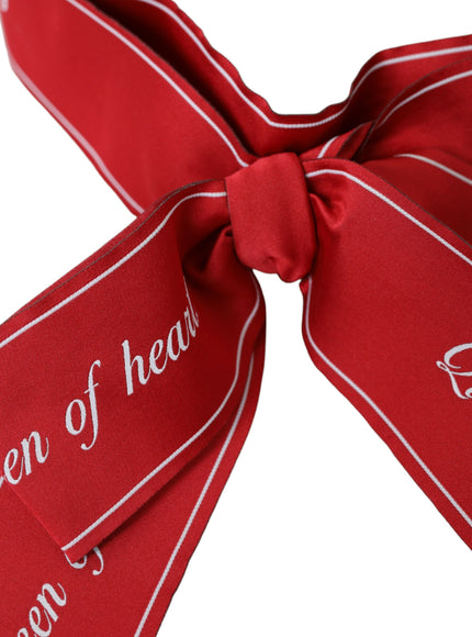 Red Queen of Hearts belt tied in a bow