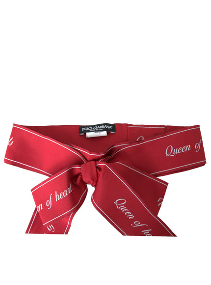 Dolce & Gabbana red belt with Queen of Hearts design