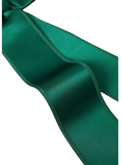 Silk satin texture of green Dolce & Gabbana belt