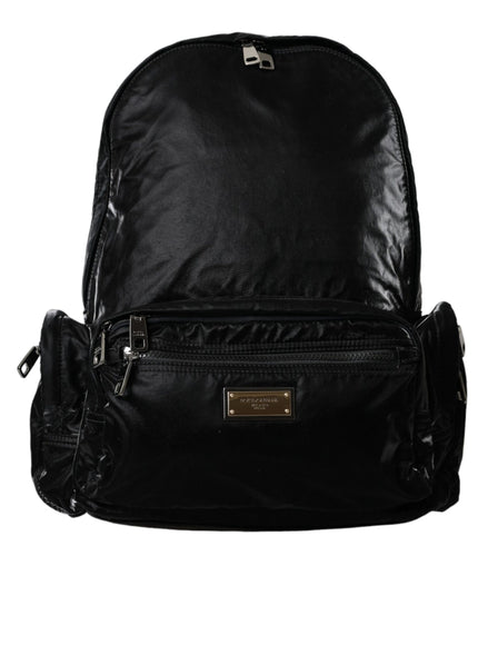 a black backpack on a white background