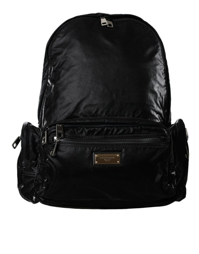 a black backpack on a white background