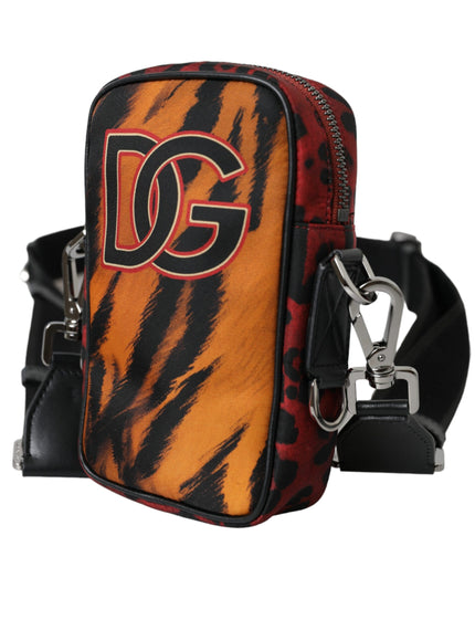 a small bag with a tiger print on it