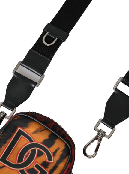 a pair of black and orange lanyard lanyards