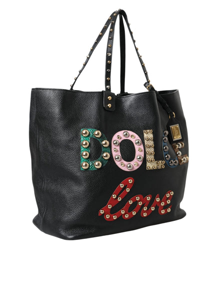 a black bag with a dolce on it