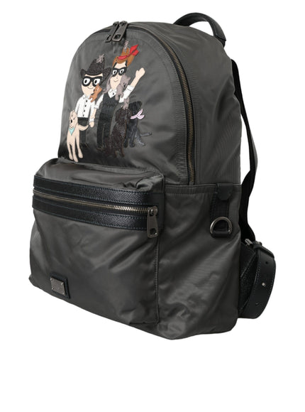 a backpack with a picture of two people on it