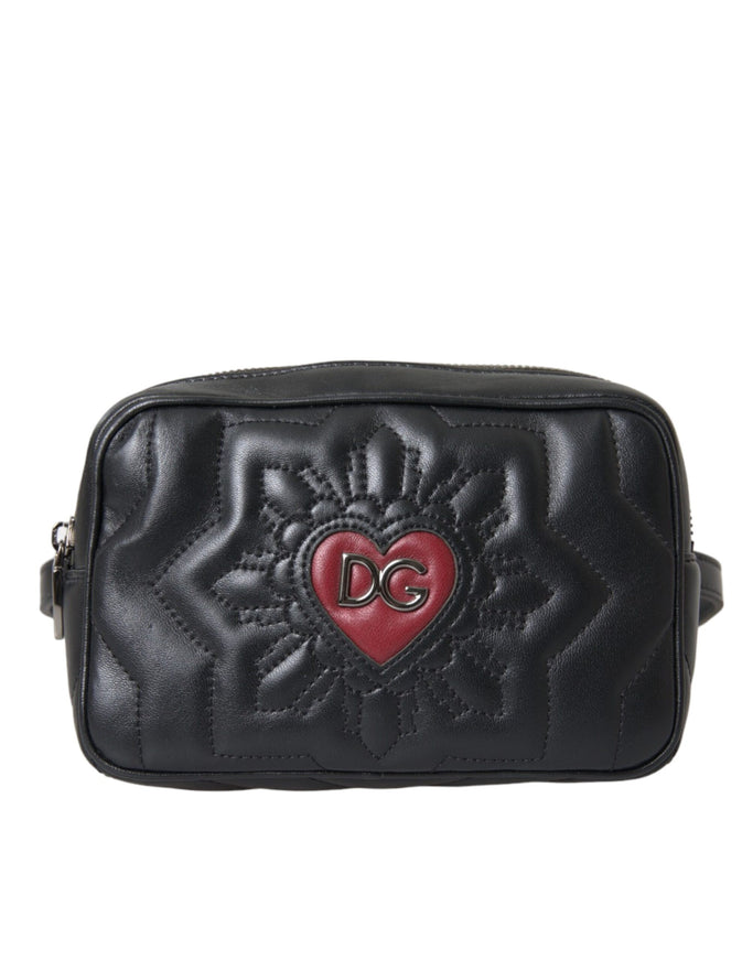 a black bag with a heart on it