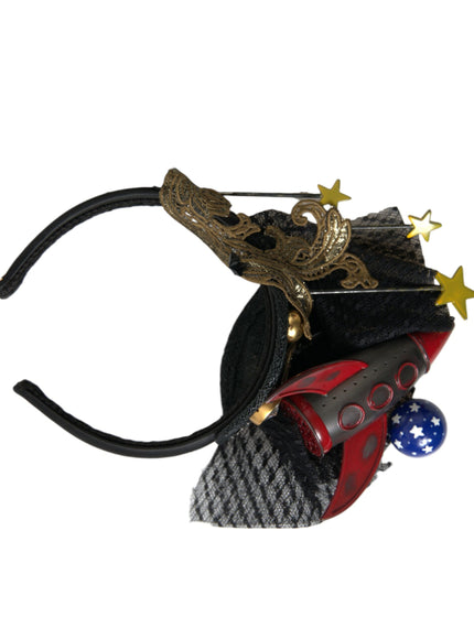 Dolce & Gabbana Multicolor Missile Rocket Crystal Stars Headband Diadem