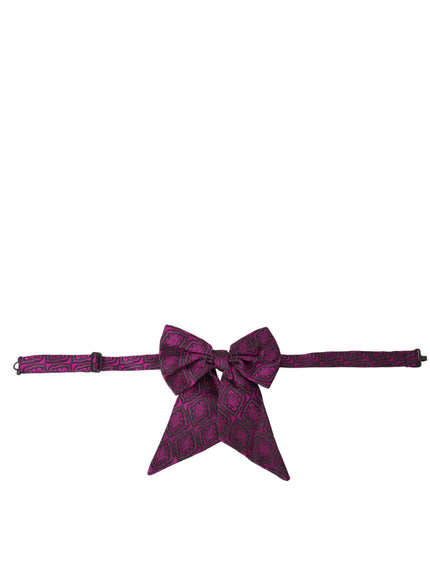 a purple bow tie on a white background