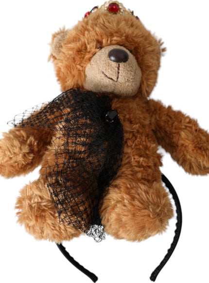 Dolce & Gabbana teddy bear hair band with gold crystal crown