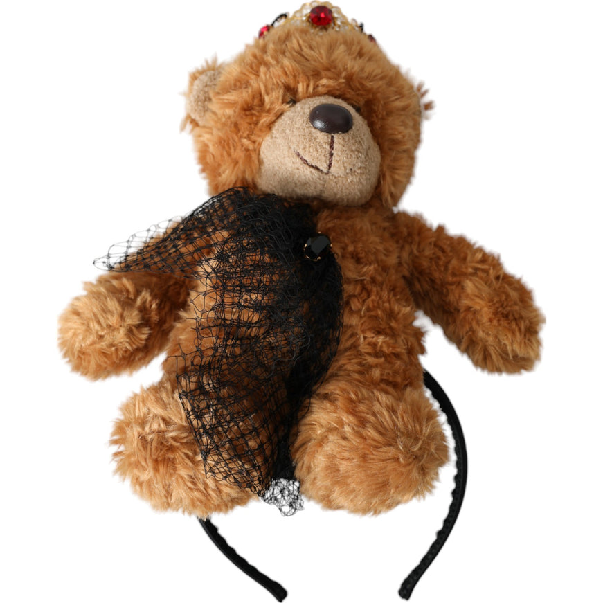 Dolce & Gabbana teddy bear hair band with gold crystal crown