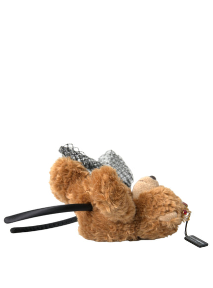 Side view of Dolce & Gabbana teddy bear hair band