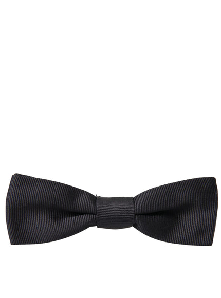 a black bow tie on a white background