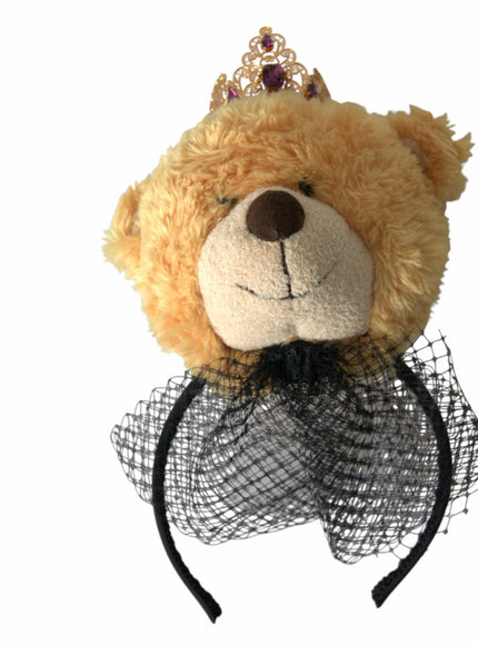 Dolce & Gabbana teddy bear hair band with gold crystal crown