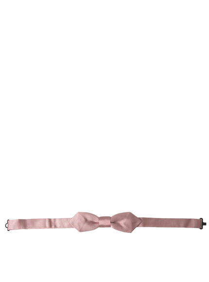 a pink bow tie on a white background