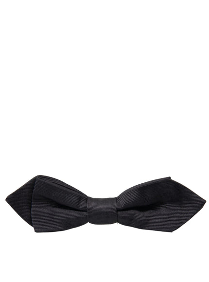 a black bow tie on a white background