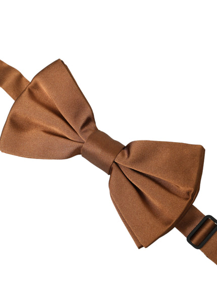 a brown bow tie on a white background