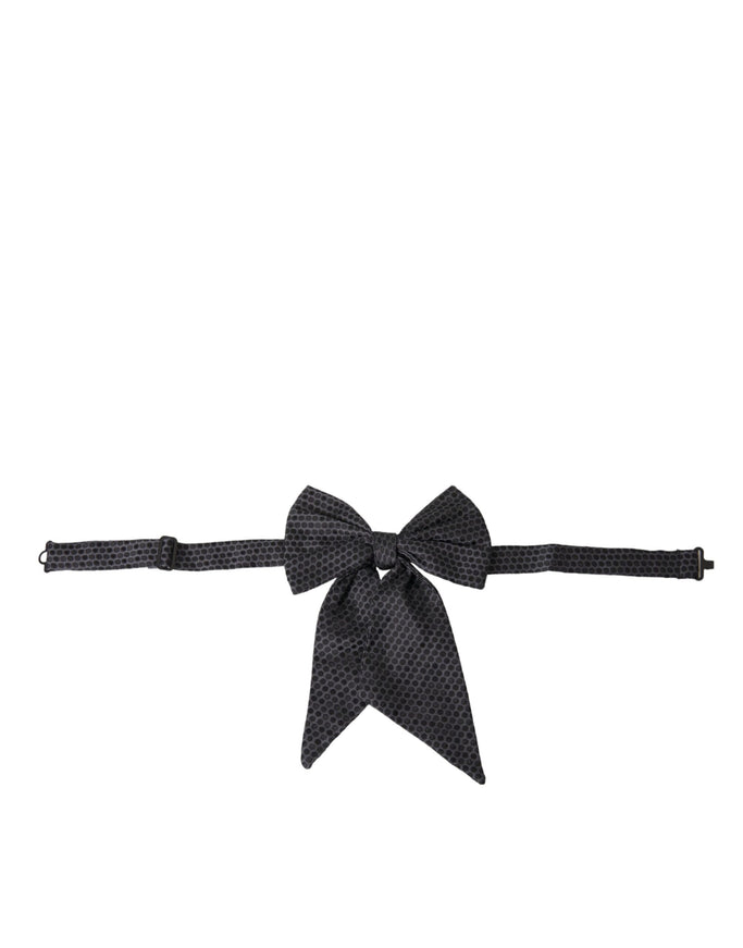 a black bow tie on a white background