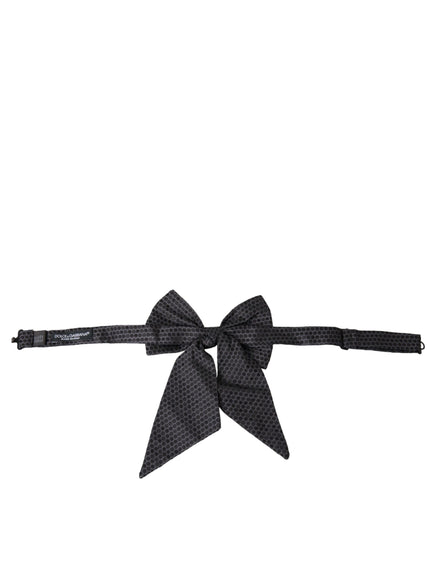 a black bow tie on a white background