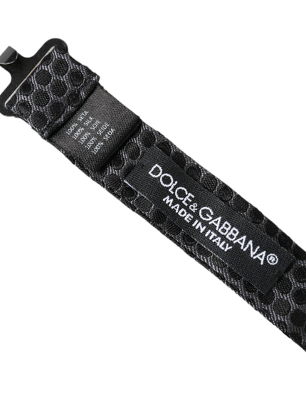 a close up of a black and white belt