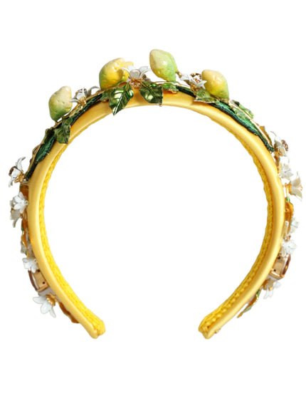 Top view of Dolce & Gabbana lemon daisy hairband