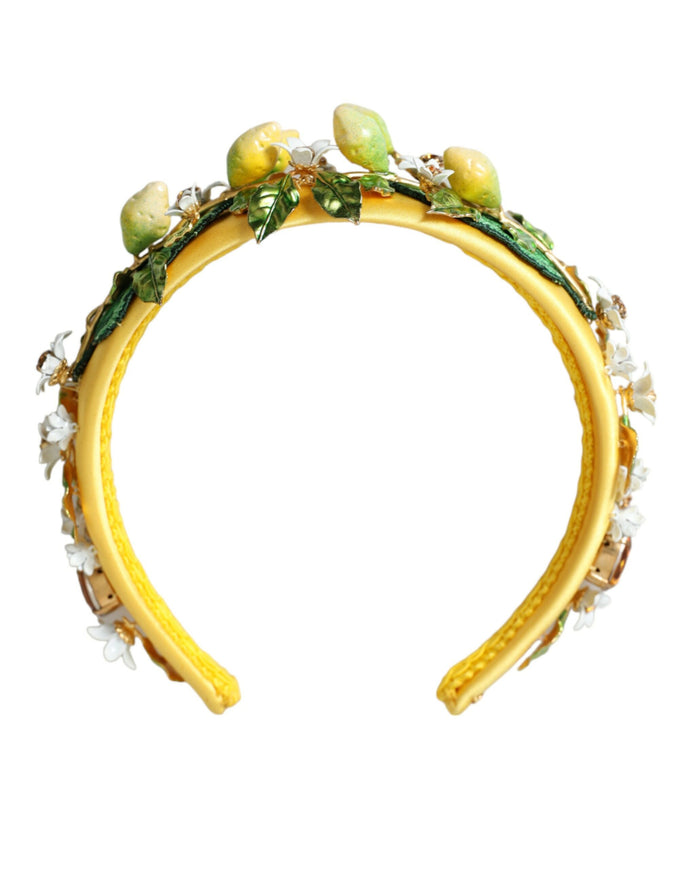 Top view of Dolce & Gabbana lemon daisy hairband