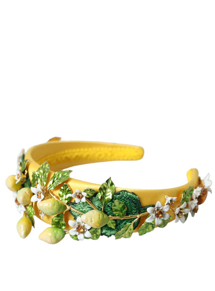 Dolce & Gabbana yellow lemon daisy crystal hairband