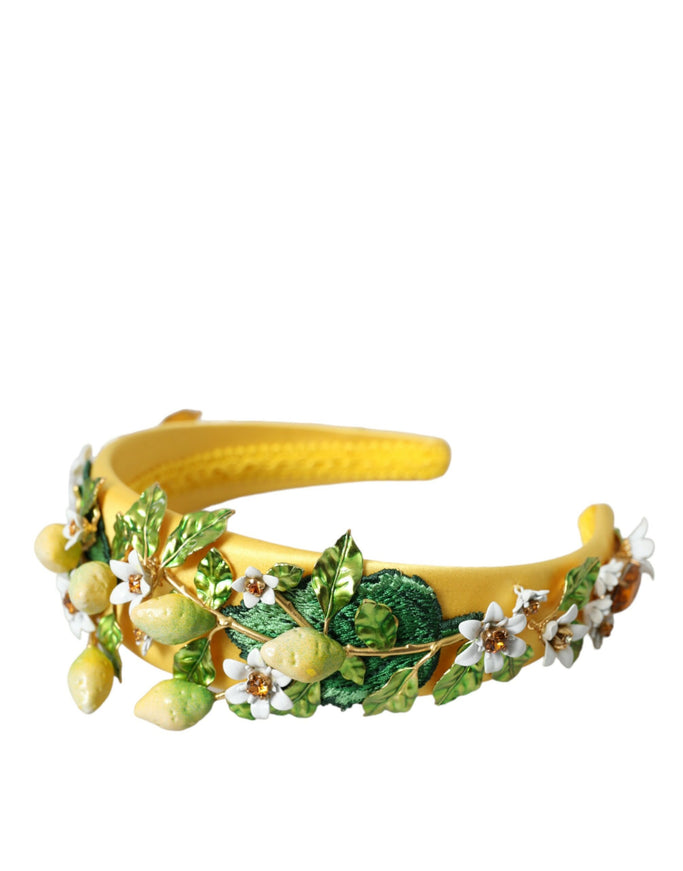 Dolce & Gabbana yellow lemon daisy crystal hairband