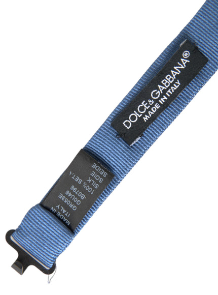 a blue leash with a black tag on it