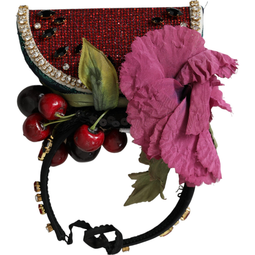 Dolce & Gabbana red watermelon cherry crystal hairband