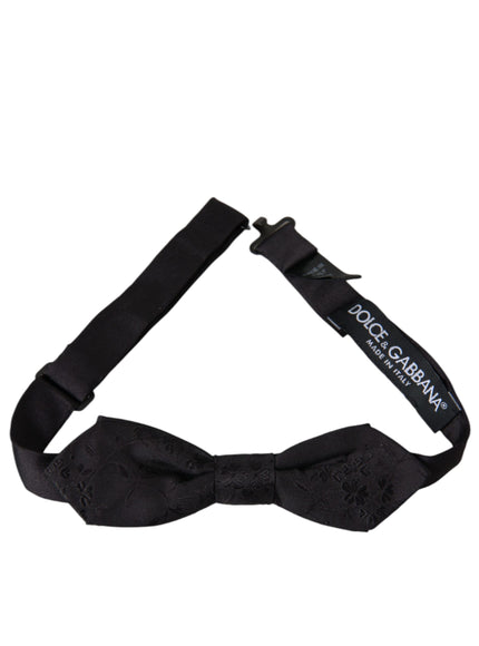 a black bow tie on a white background