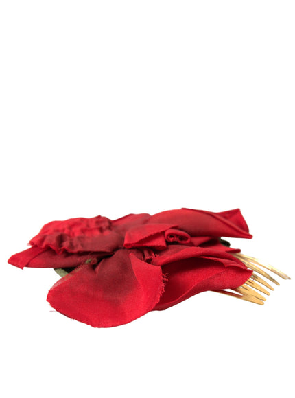 a close up of a red cloth on a white background