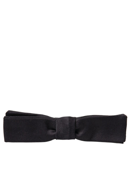 a black bow tie on a white background